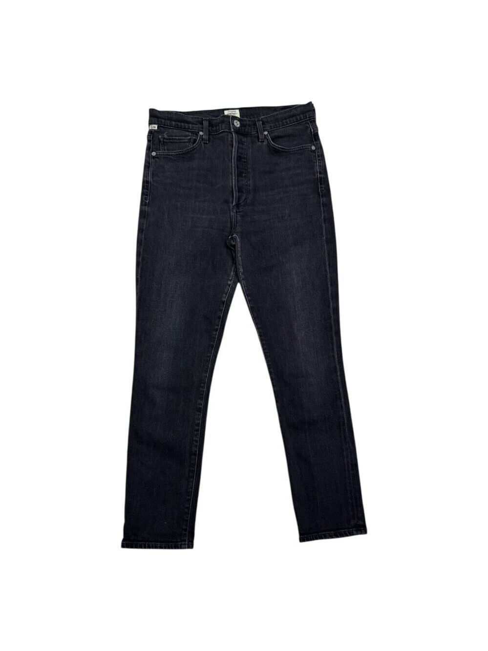 CITIZENS OF HUMANITY Olivia High Rise Slim Ankle Black Denim Jeans Pants 30x30